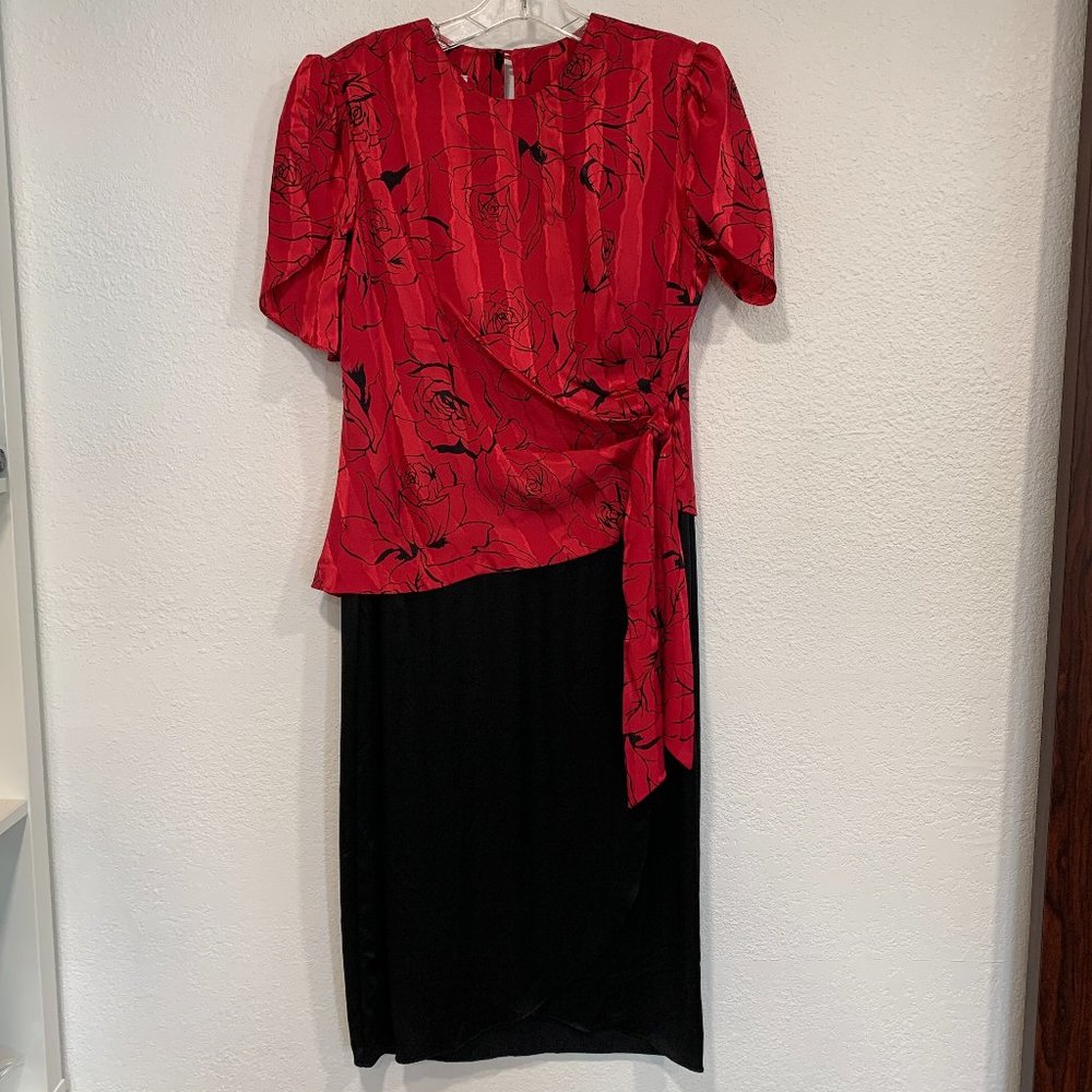 L.T.D. by Roberta Vtg Dress Polyester Satin 11/12